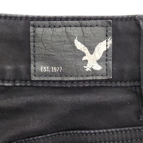 American Eagle Womens Super Super Stretch AEO Sateen Hi Rise Shortie Shorts Sz 4 - Picture 3 of 14